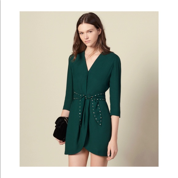 Sandro Dresses & Skirts - Sandro shoulder pad mini dress Sz 34 Small